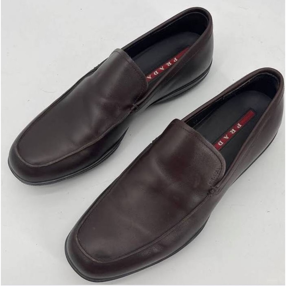 Prada mens slip on loafer size 11 Brown